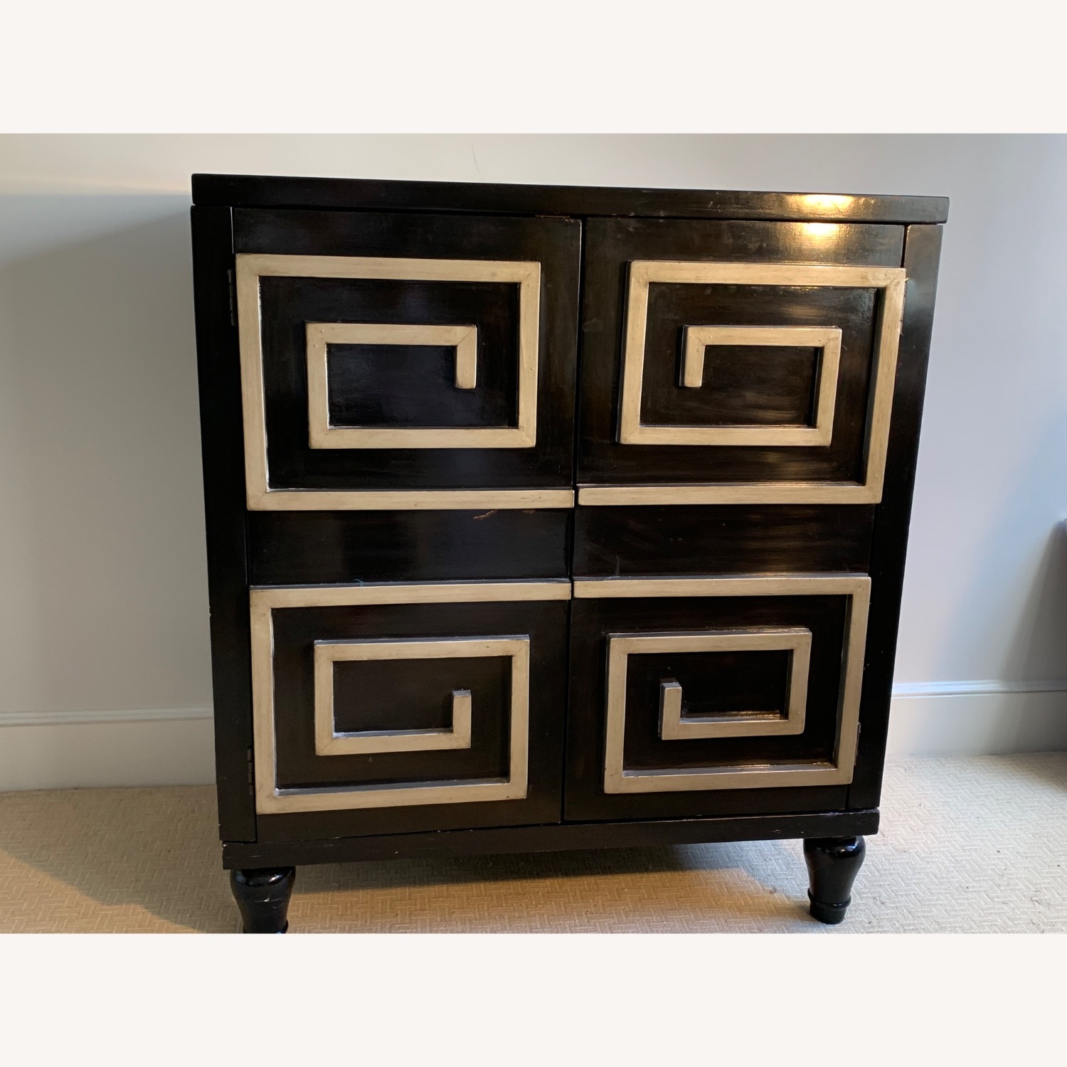 Vintage/Antique Finds Black Wood Armoire - image-1