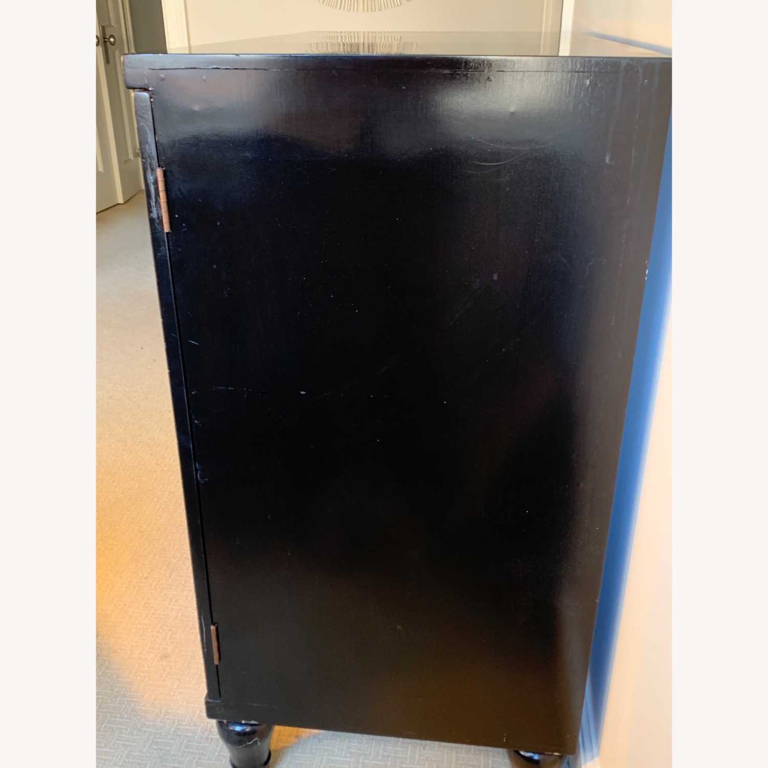 Vintage/Antique Finds Black Wood Armoire - image-4