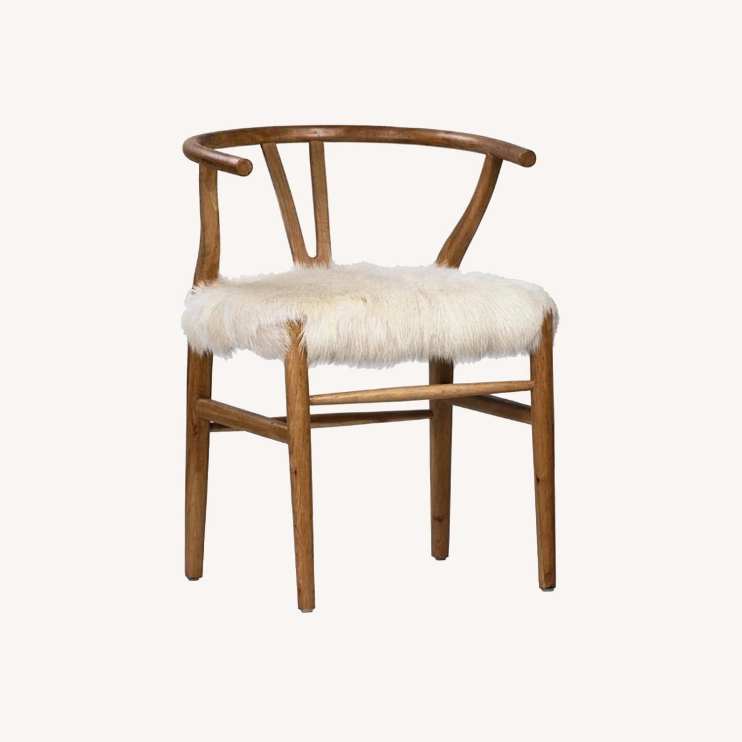 Accent Chair with Goat Skin Seat - image-0