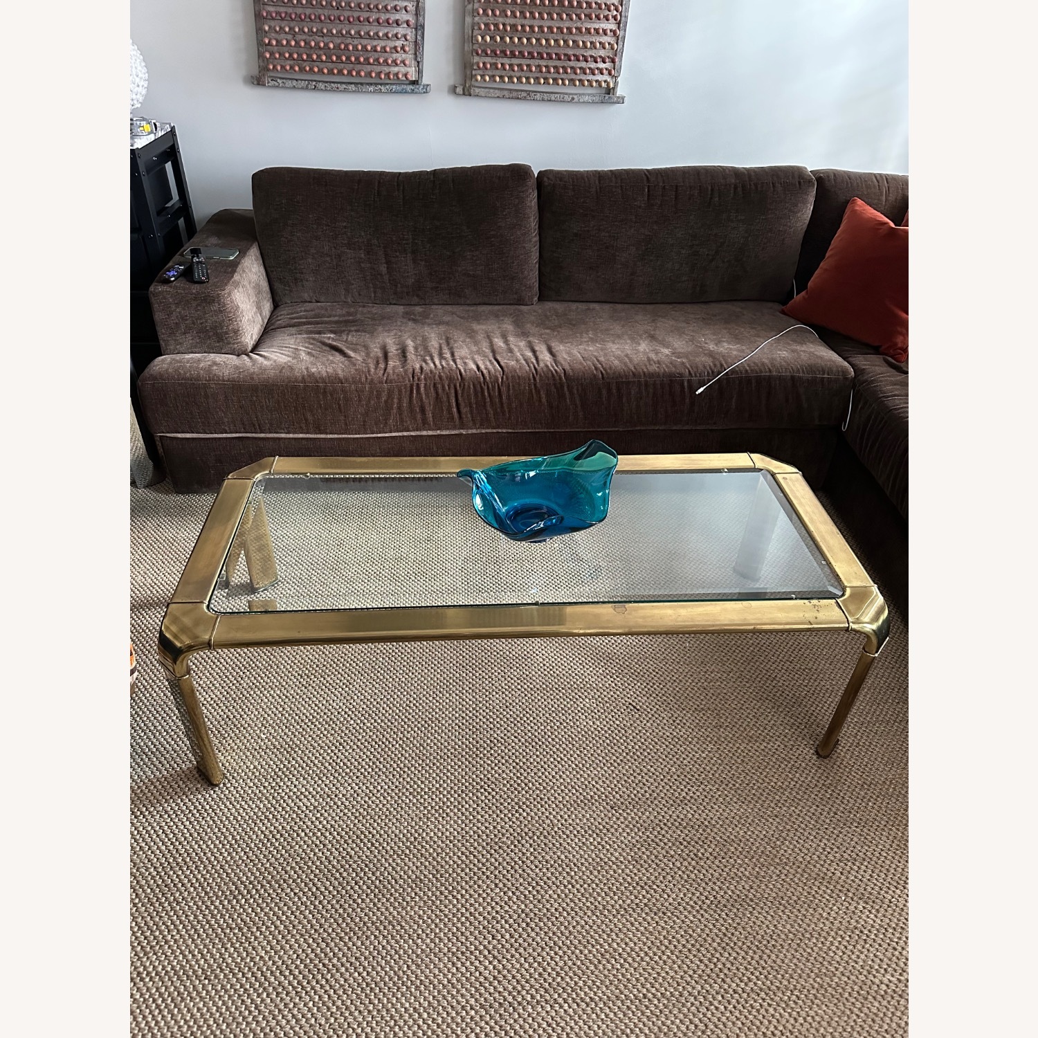 John Widdicomb Gold Brass Coffee Table - image-3
