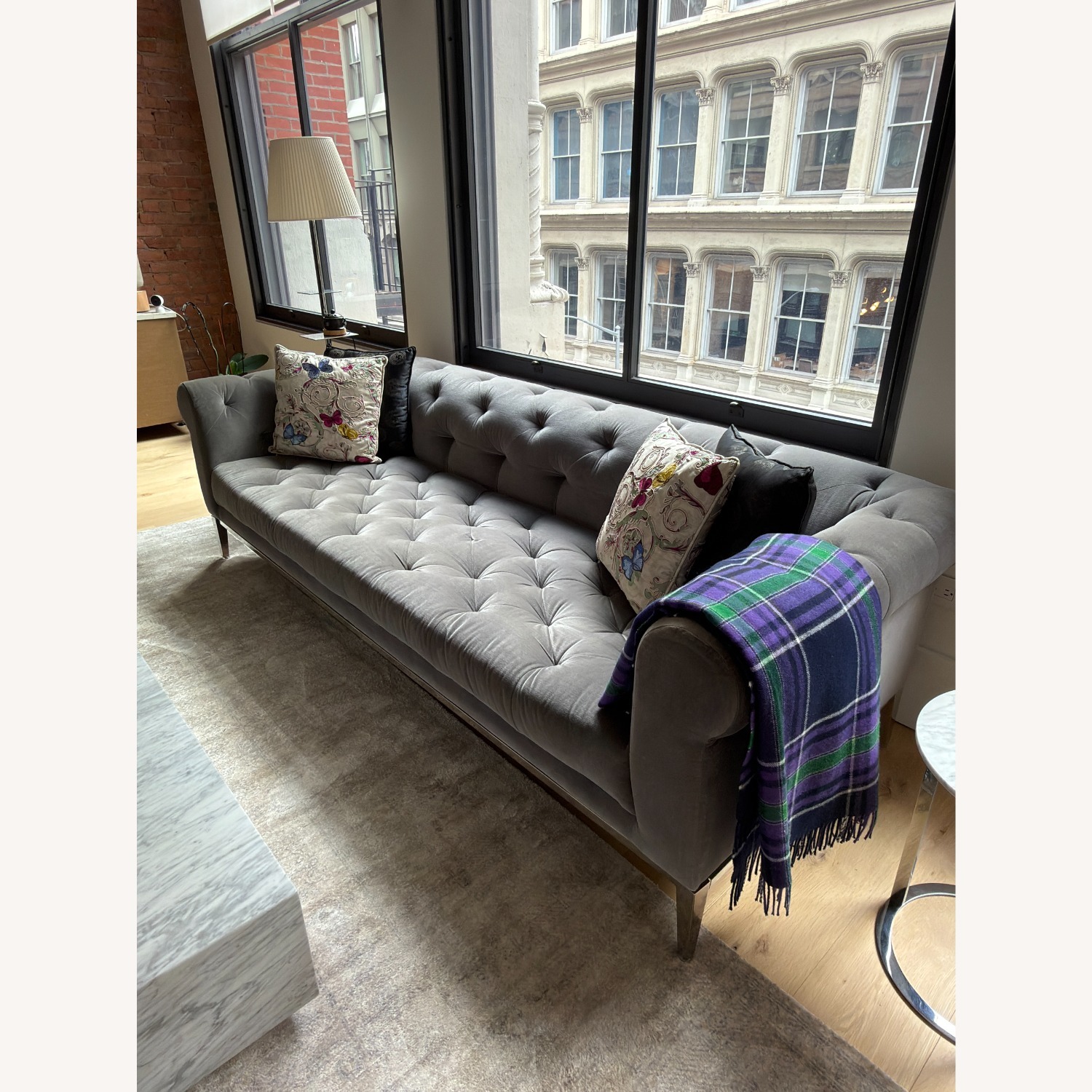 Restoration Hardware Carbon Gray 4-Seater Sofa - image-2