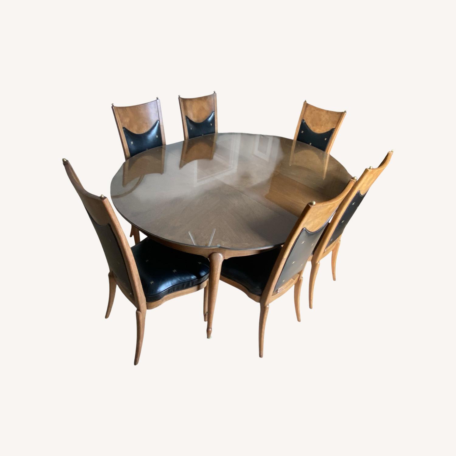 Rare Mastercraft BurlWood Mid-Century Dining Set - image-0