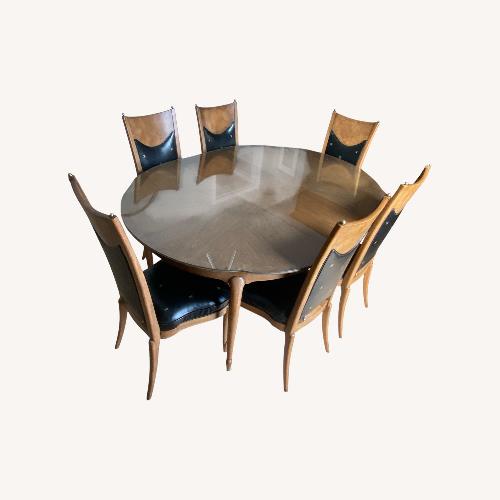 Used Rare Mastercraft BurlWood Mid-Century Dining Set for sale on AptDeco