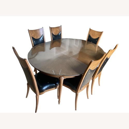 Used Rare Mastercraft BurlWood Mid-Century Dining Set for sale on AptDeco