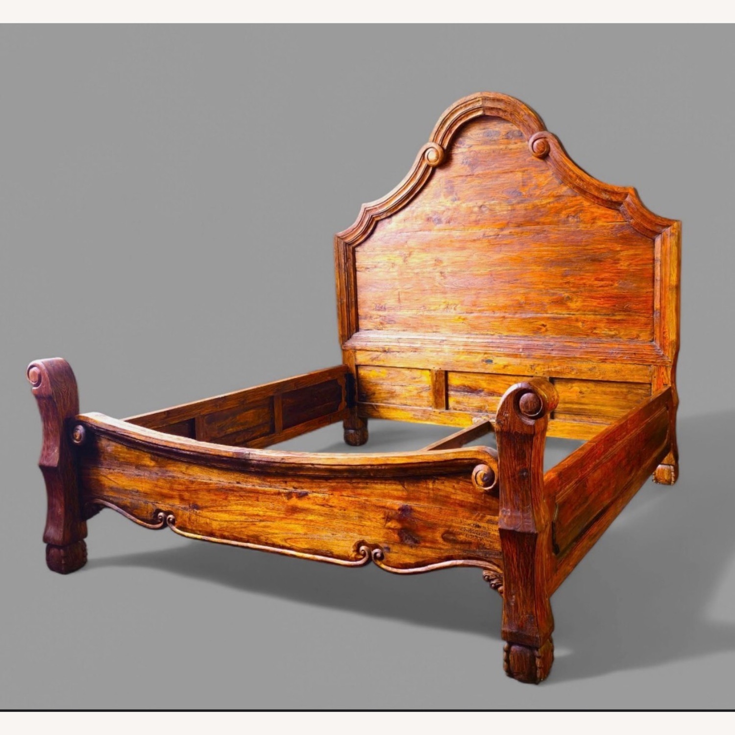 Vintage/Antique Finds Natural Wood King Bed - image-1