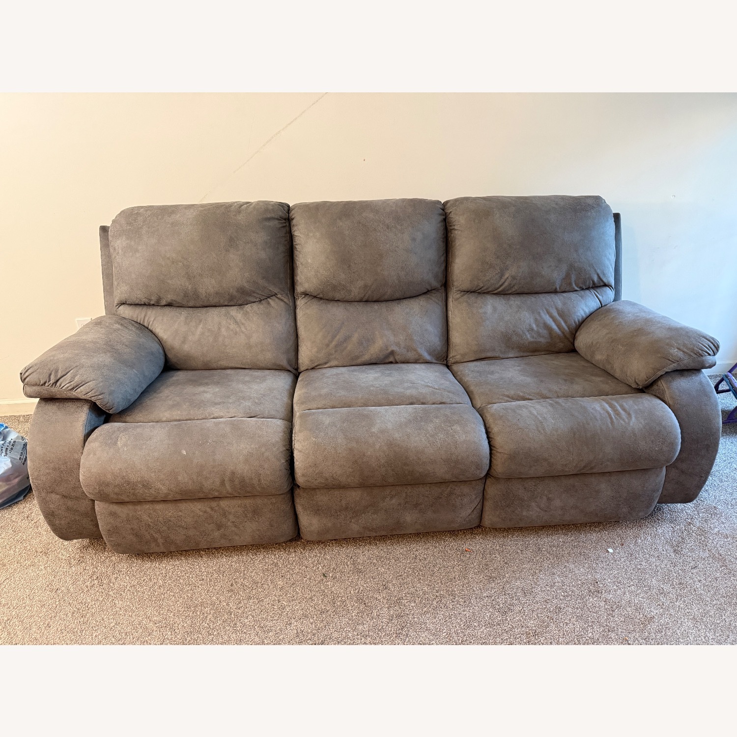 Ashley Furniture Scranto Light Gray Fabric 3+ Seater Sofa - image-1