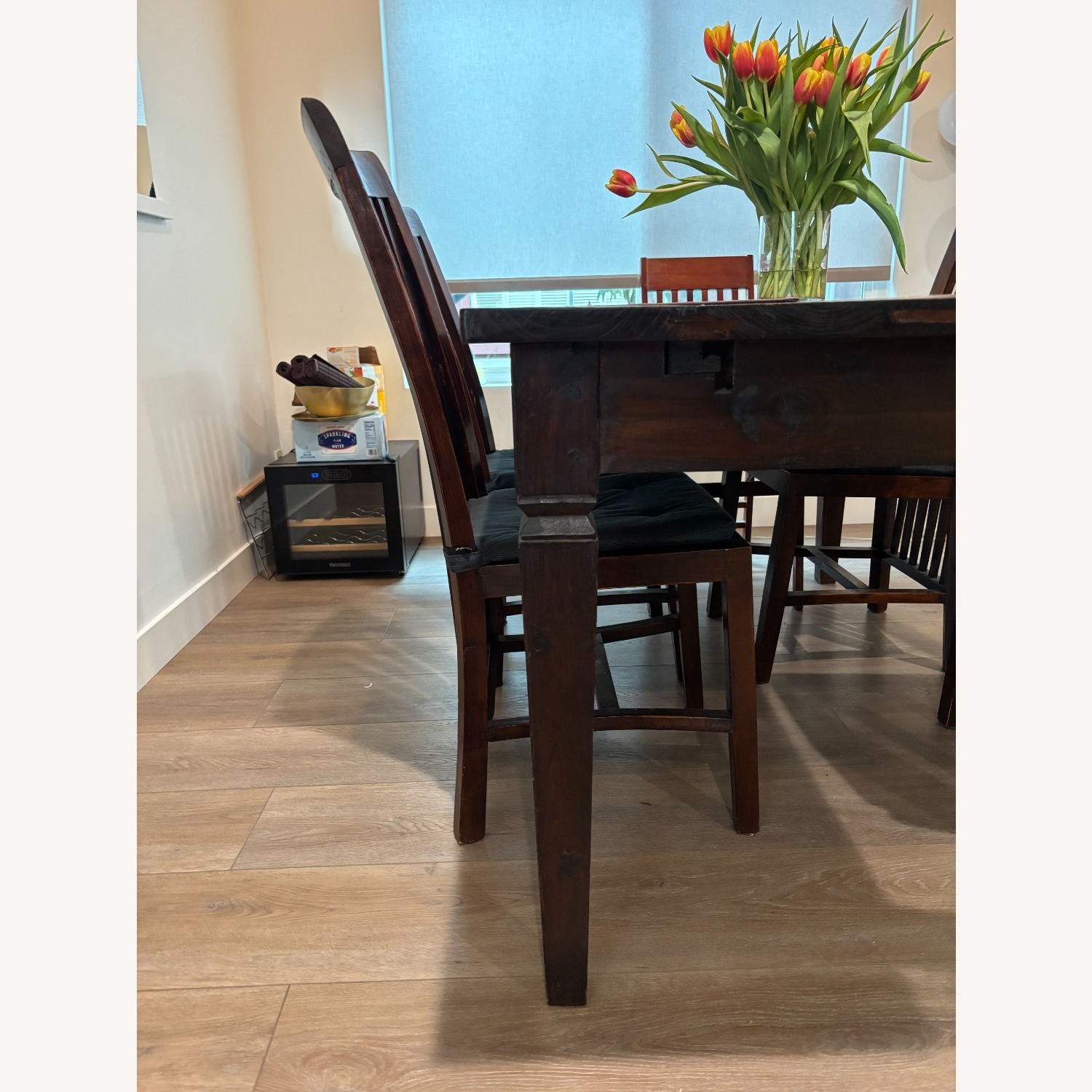 Pampa Dark Brown Wood Dining Table and 4 Chairs - image-7