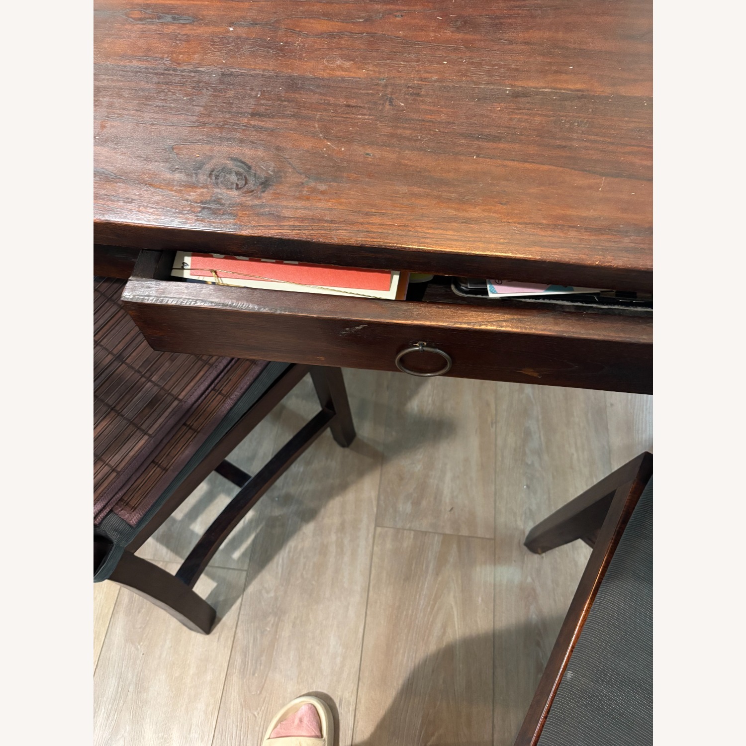 Pampa Dark Brown Wood Dining Table and 4 Chairs - image-4