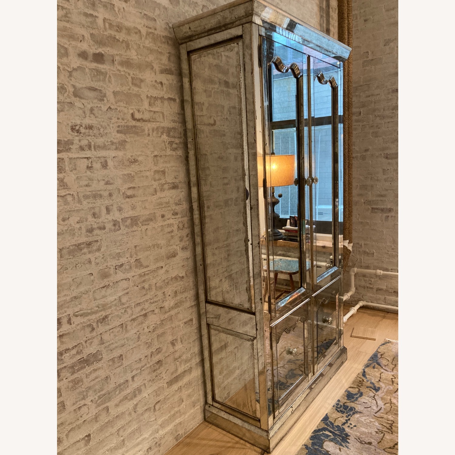 Vintage Mirrored Armoire - image-5