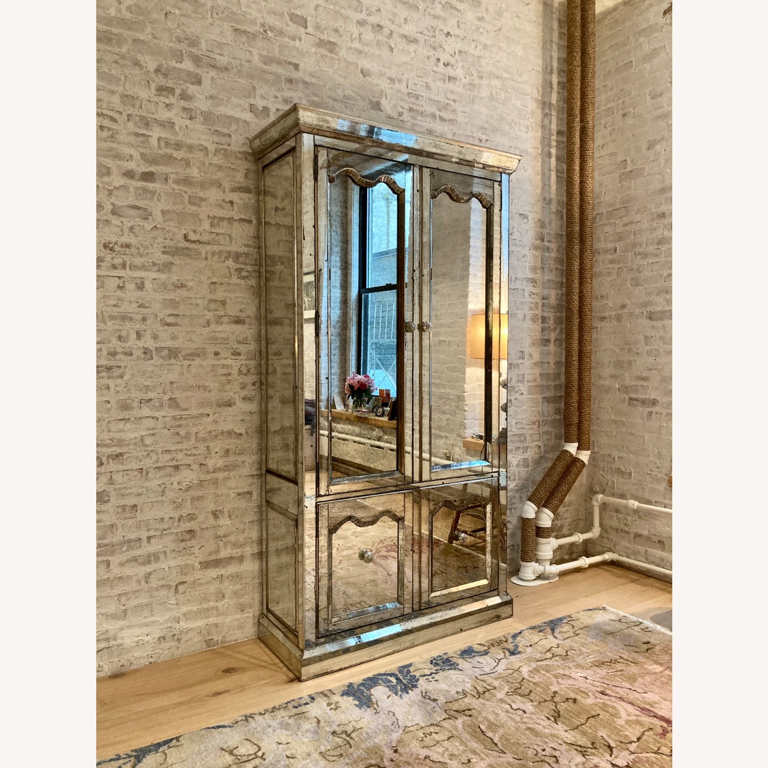 Vintage Mirrored Armoire - image-7