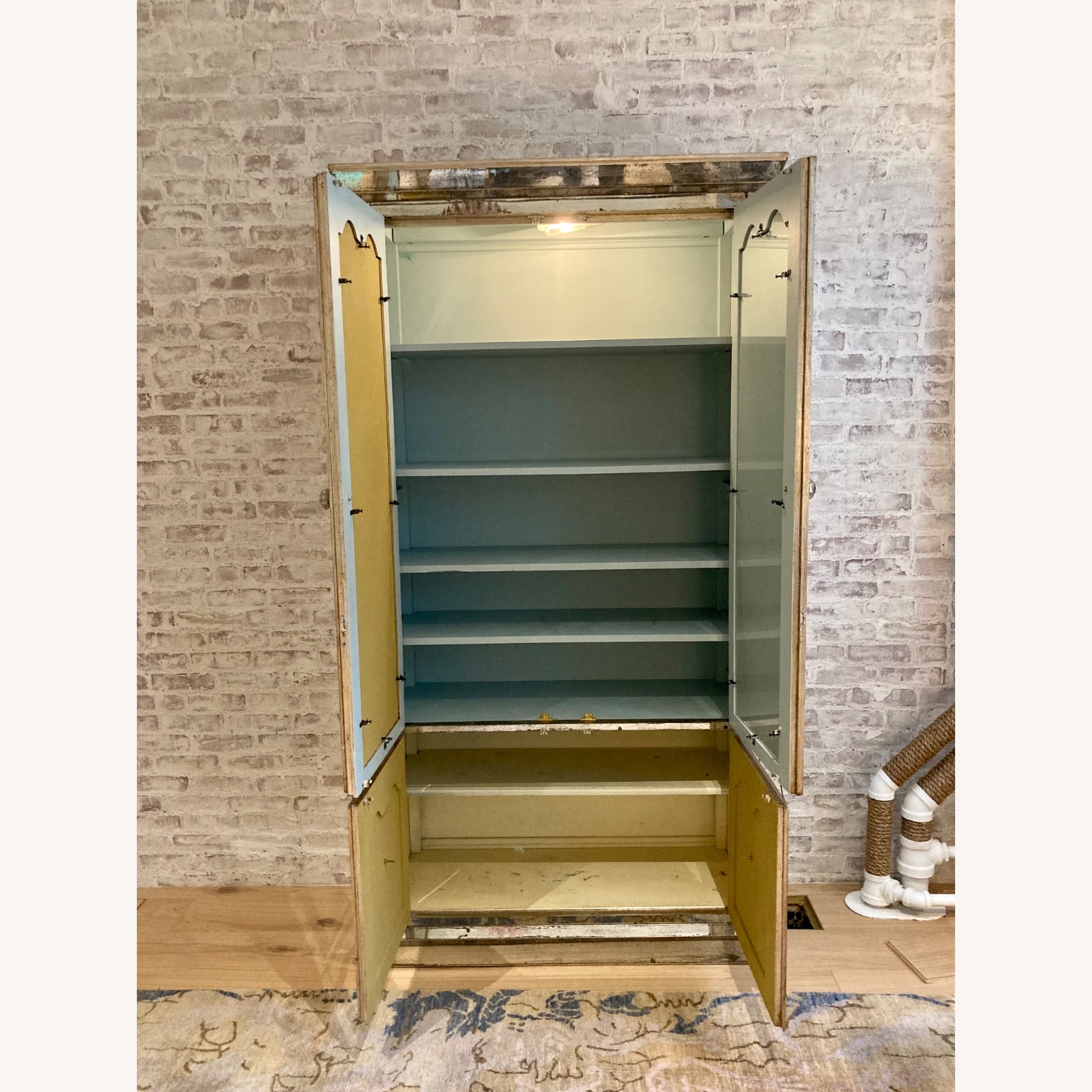 Vintage Mirrored Armoire - image-4