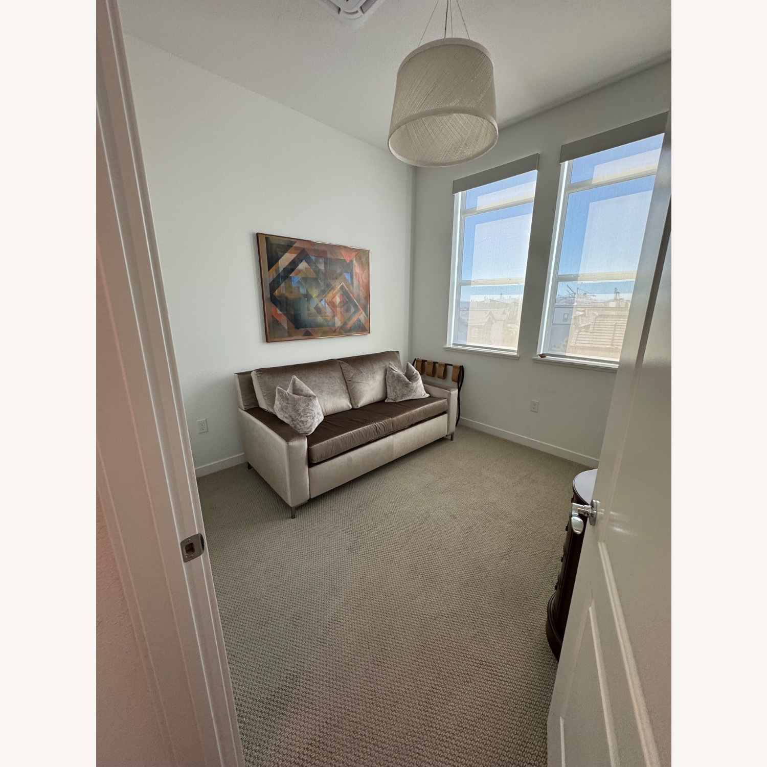 American Leather Gold Fabric Sleeper Sofa - image-2