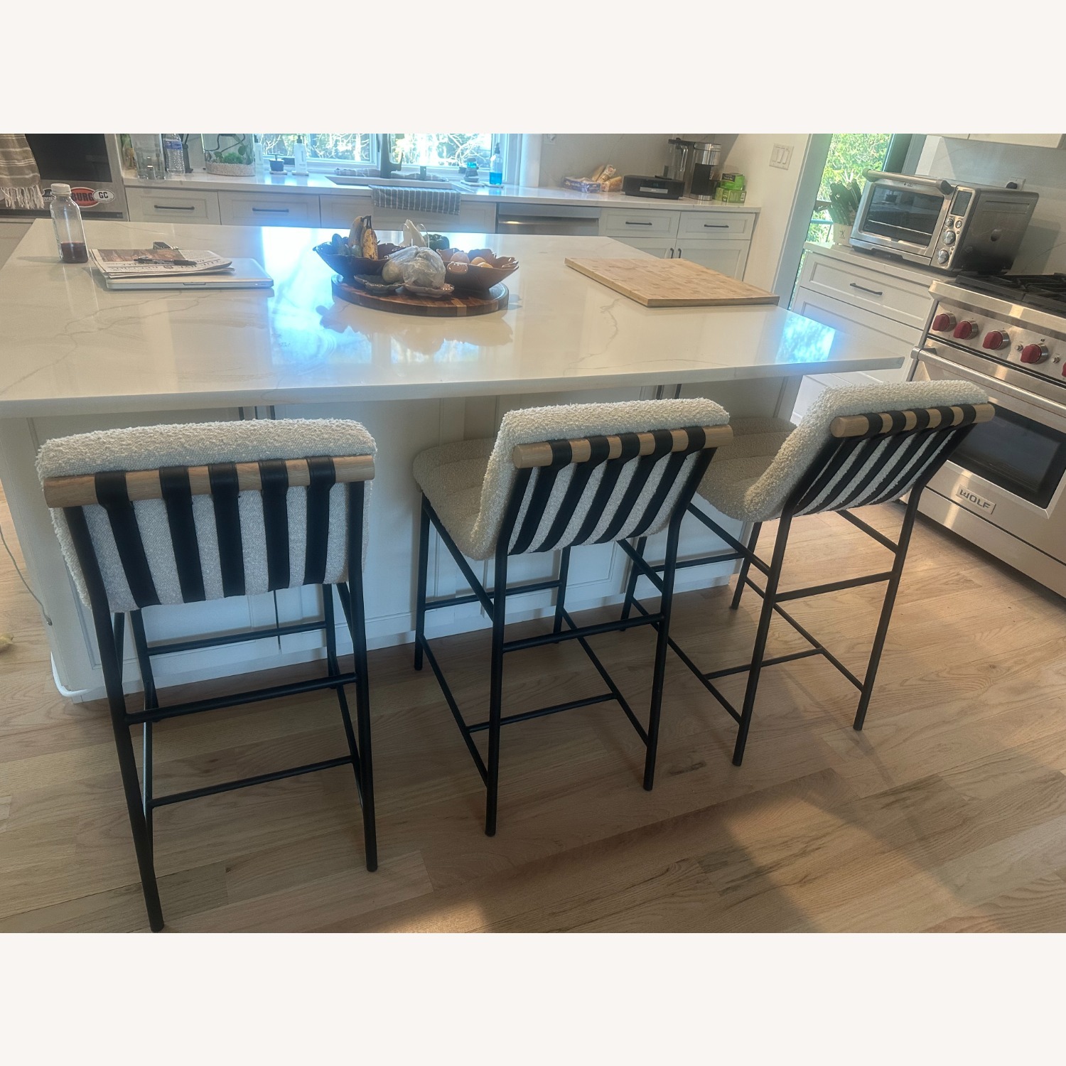 Joss & Main Vincentas Natural Fabric Stools - image-6