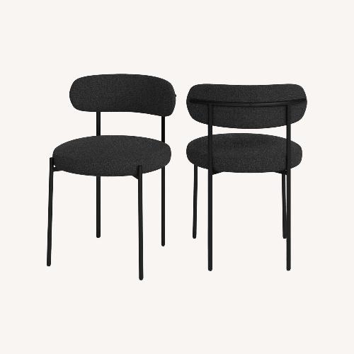 Used AllModern Sherwood Black Fabric Dining Chairs for sale on AptDeco