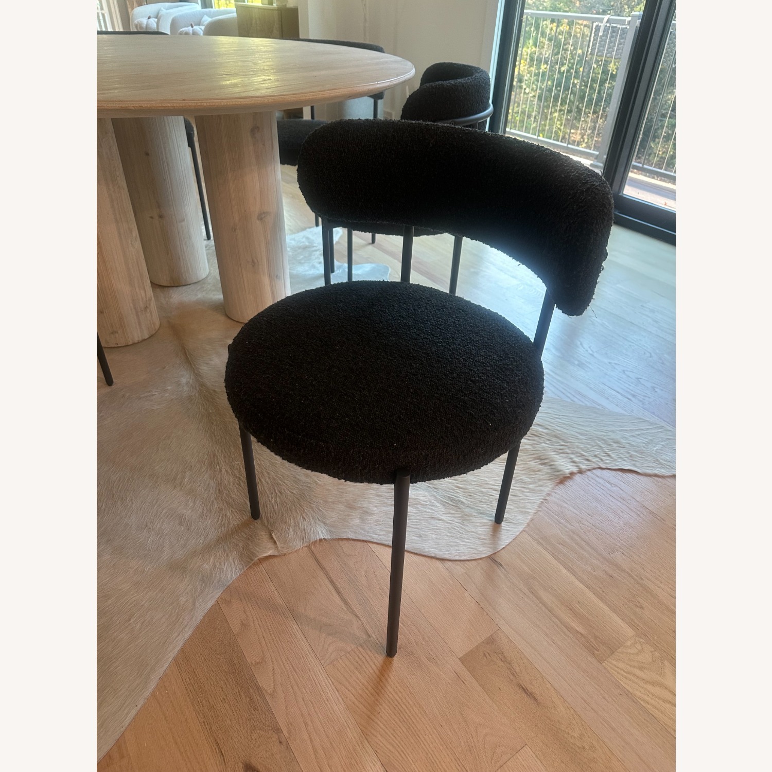 AllModern Sherwood Black Fabric Dining Chairs - image-7