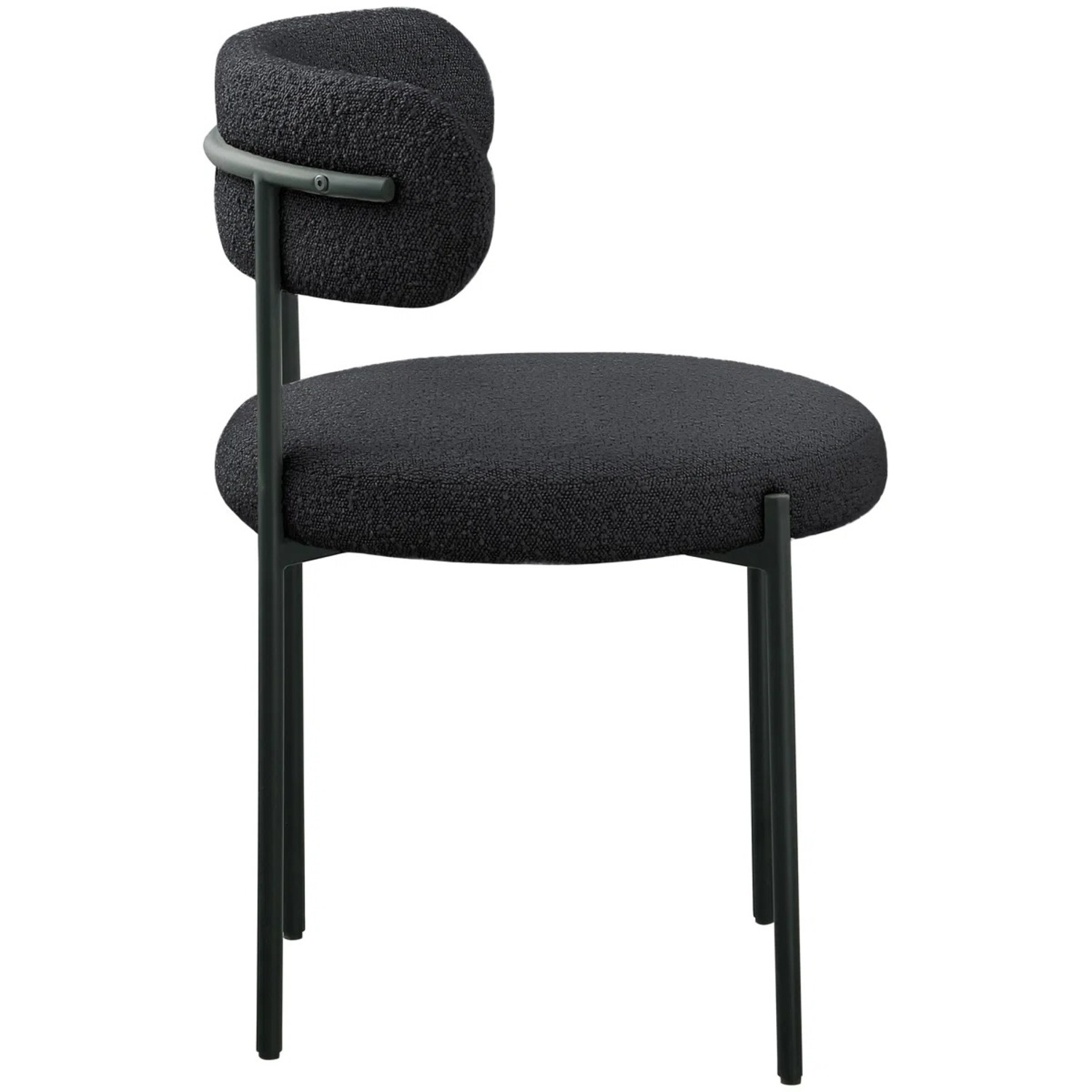 AllModern Sherwood Black Fabric Dining Chairs - image-4