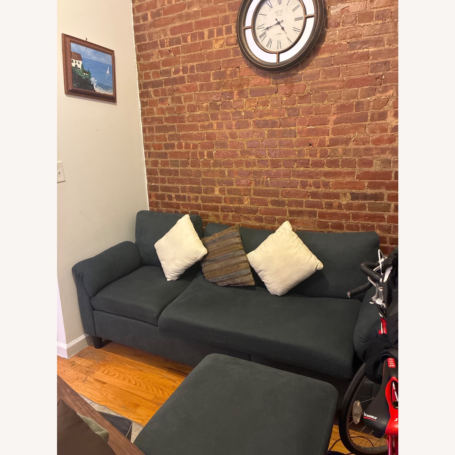 Wade Logan Ashleh Blue Fabric 2 Piece Sectional - image-4