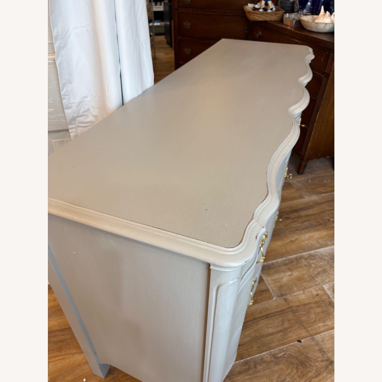 Vintage/Antique Light Gray Dresser - image-10