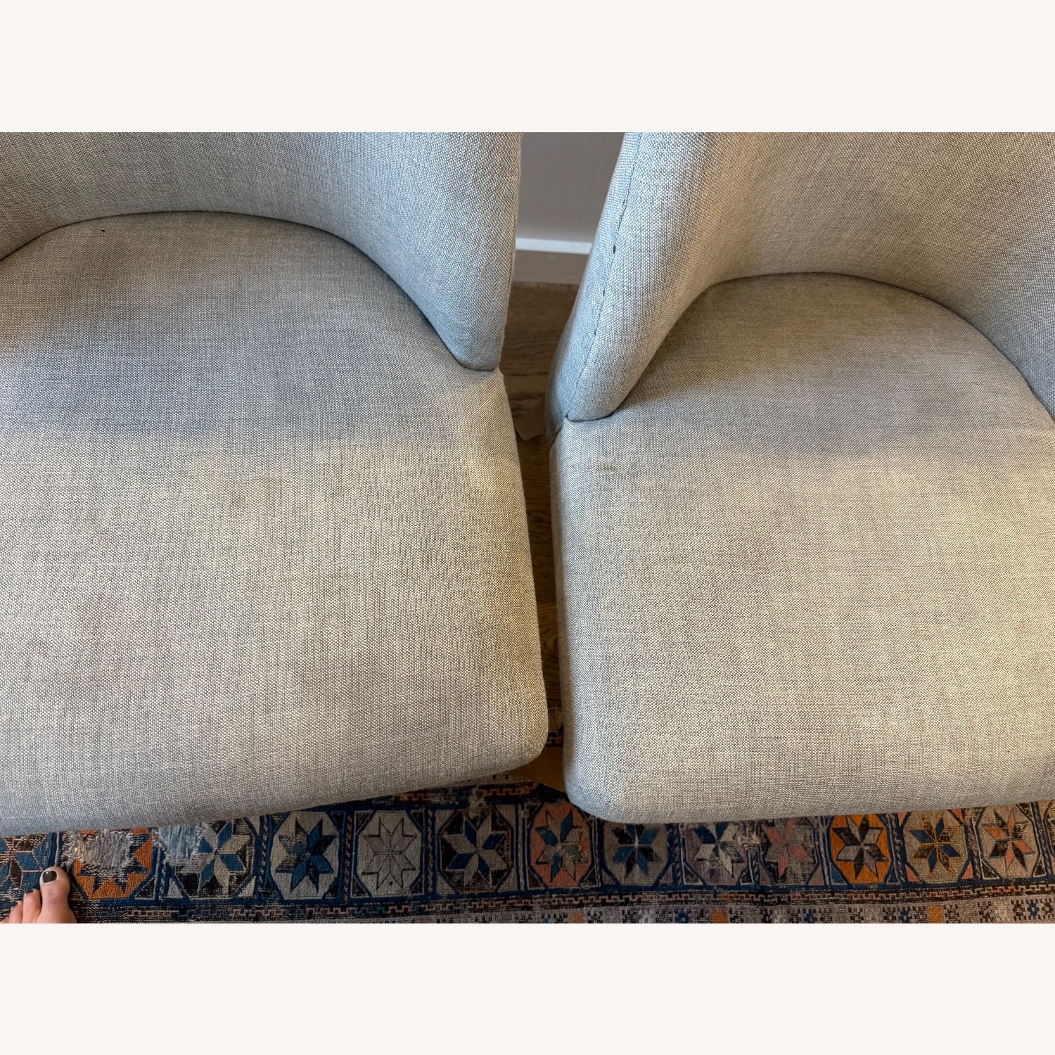 Restoration Hardware 1940s French Barrelback Gray Dining Chairs - image-12