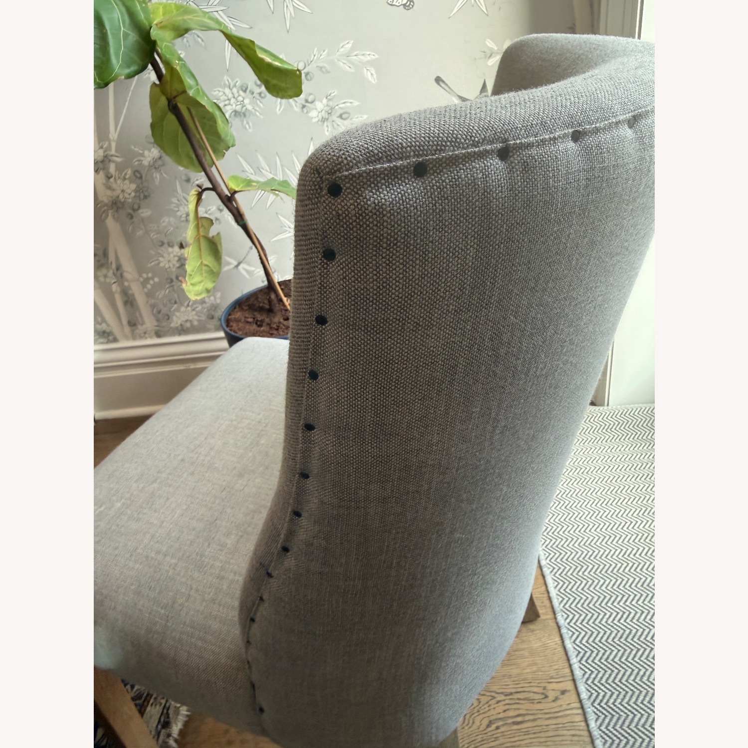Restoration Hardware 1940s French Barrelback Gray Dining Chairs - image-3