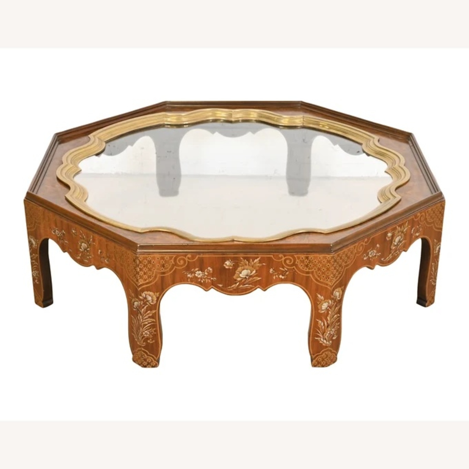 Baker Furniture Octagonal Chinoiserie Coffee Table - image-7