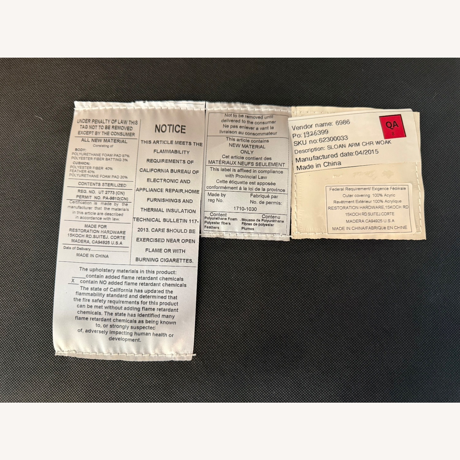 Restoration Hardware Sloane Light Gray Accent Chairs - image-9