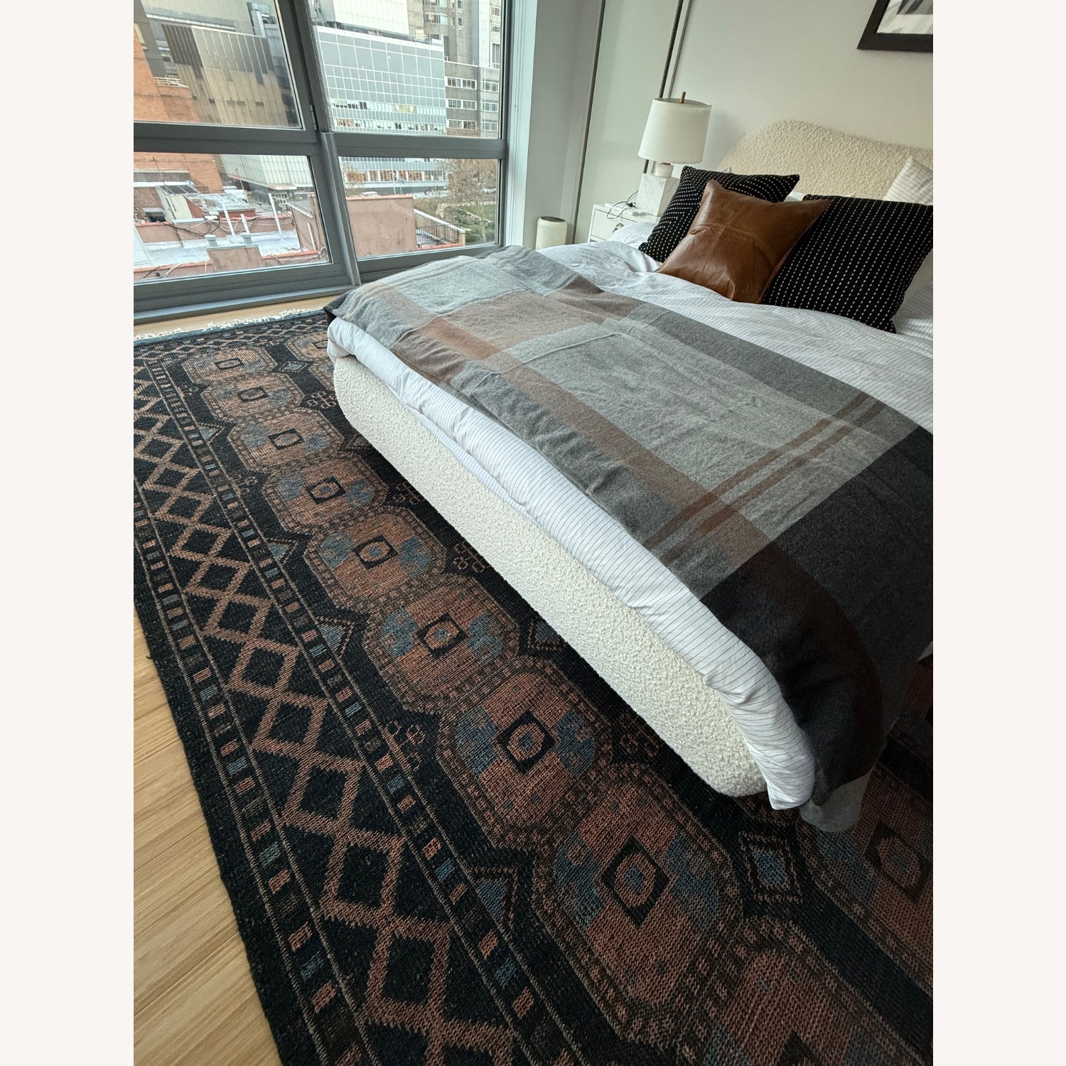 CB2 9X12 Pascala Hand-Knotted Black Wool Area Rug - image-4