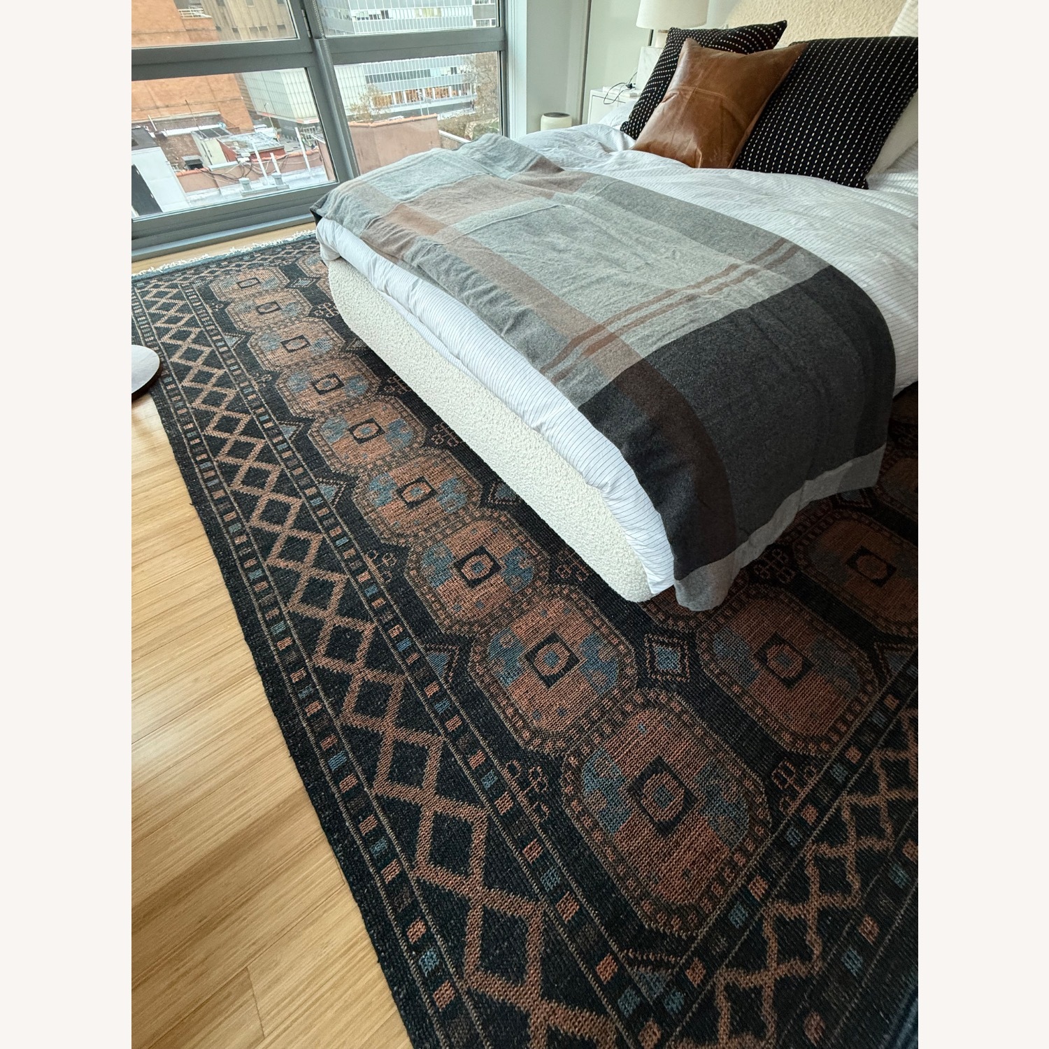 CB2 9X12 Pascala Hand-Knotted Black Wool Area Rug - image-2