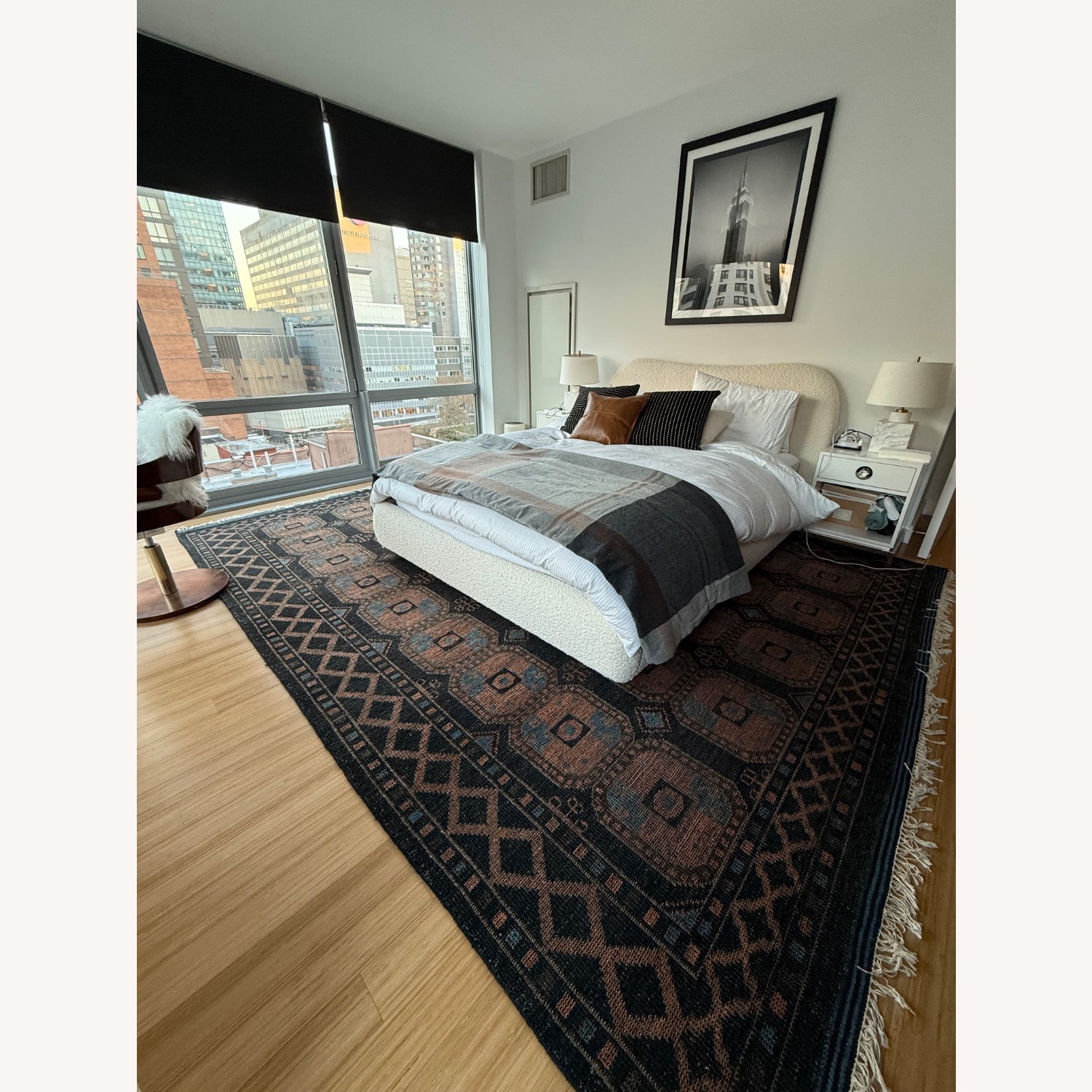 CB2 9X12 Pascala Hand-Knotted Black Wool Area Rug - image-1