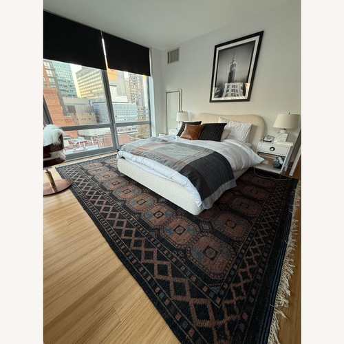 Used CB2 9X12 Pascala Hand-Knotted Black Wool Area Rug for sale on AptDeco