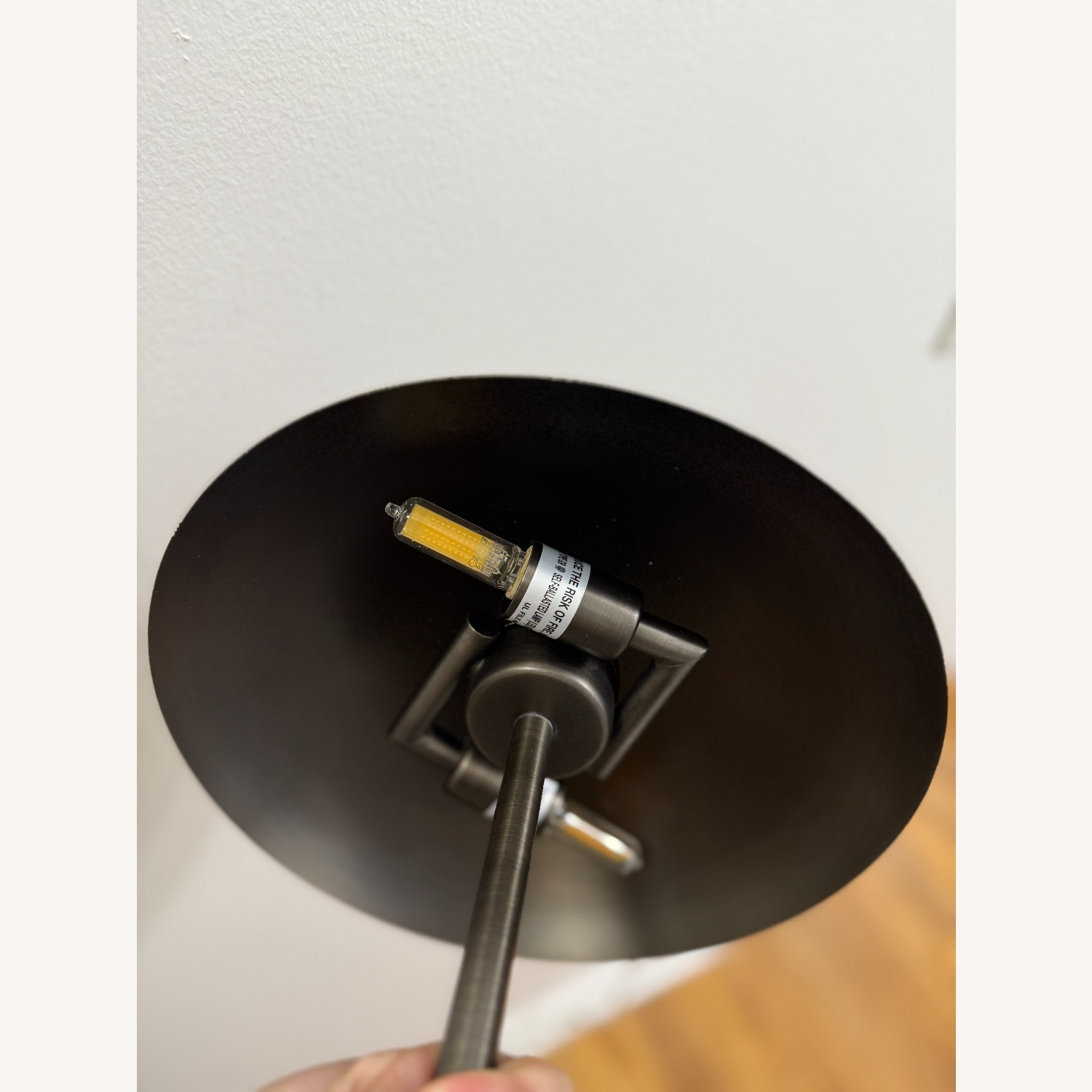 World Market White Marble Table Lamp - image-3