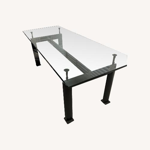 Used Modern In Design Black/ Glass Dining Tables for sale on AptDeco