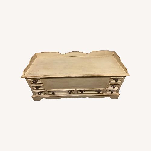 Used Light Brown Wood Bench for sale on AptDeco