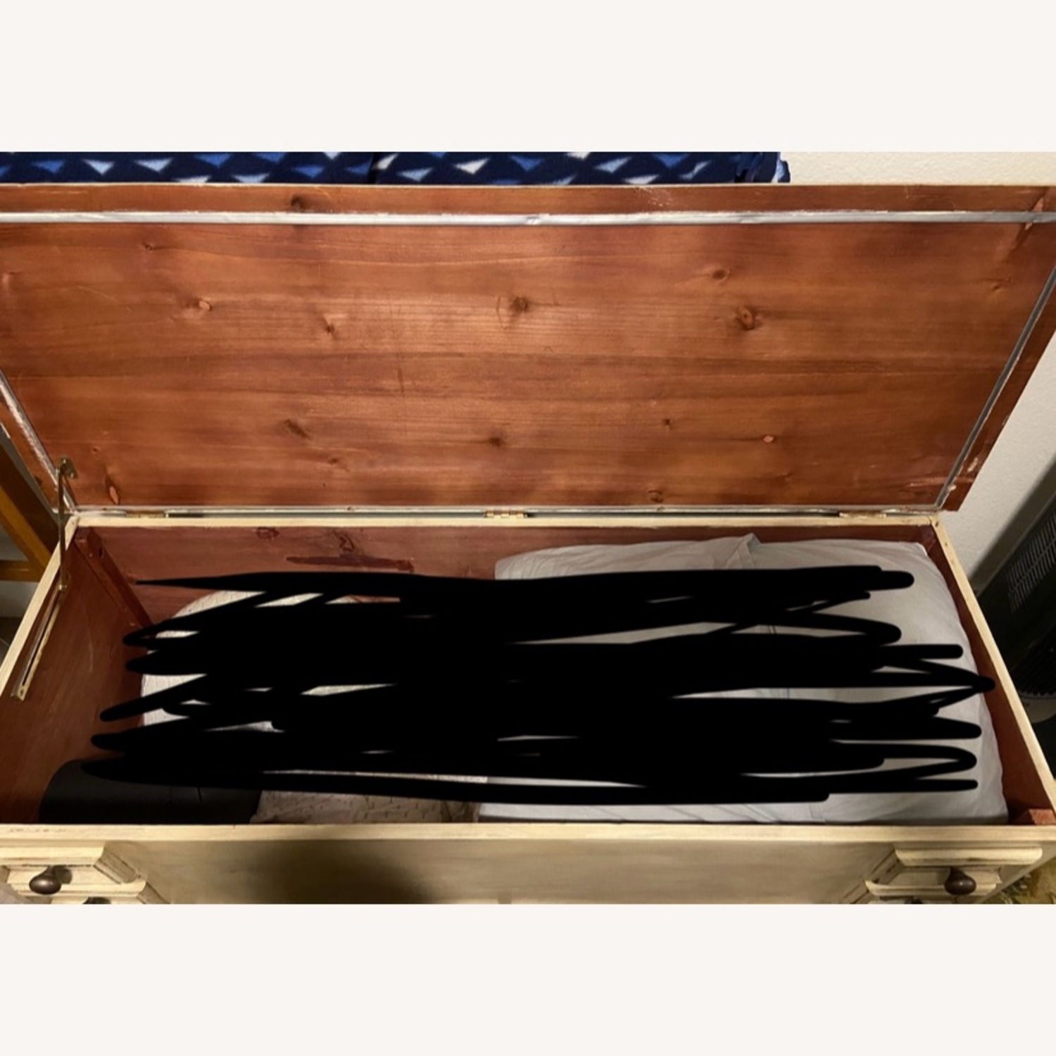 Light Brown Wood Bench - image-2