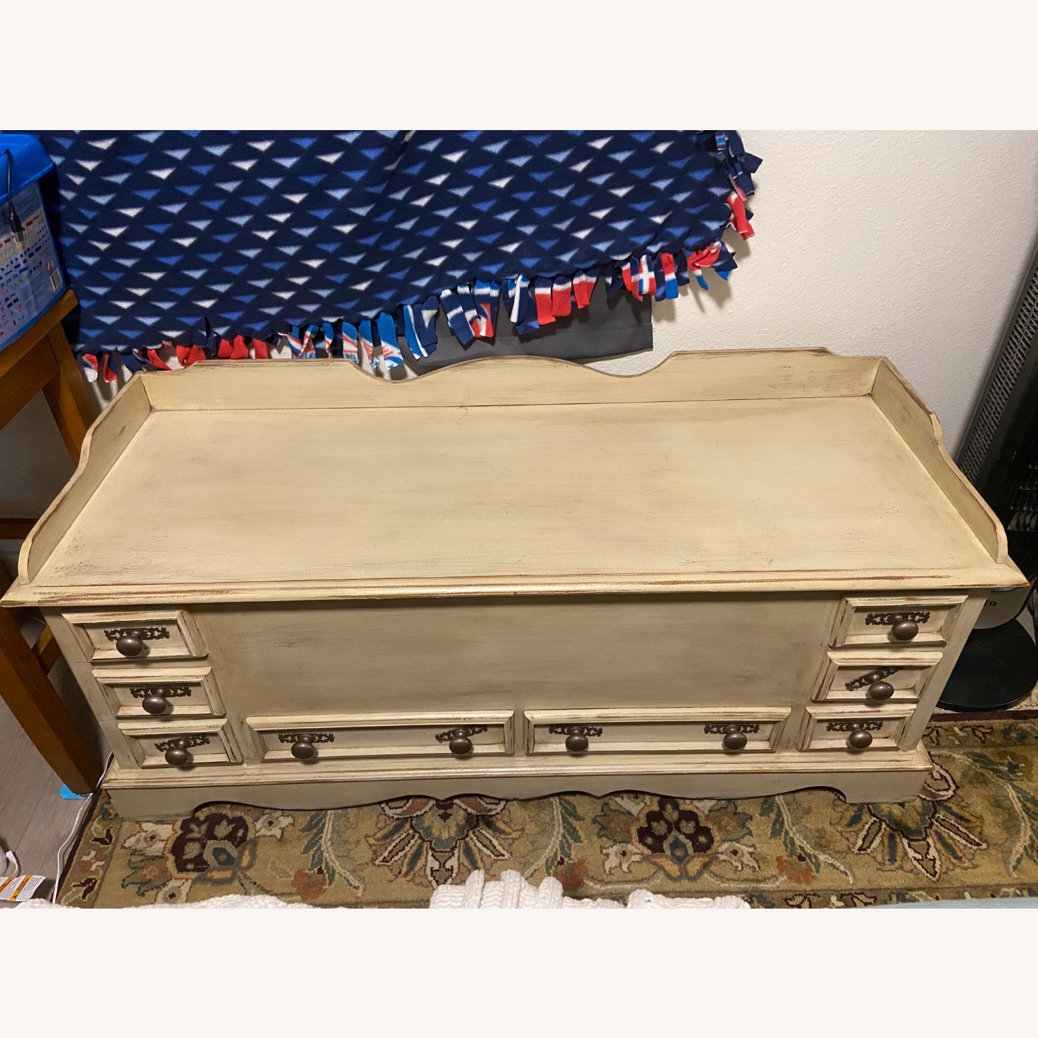 Light Brown Wood Bench - image-1