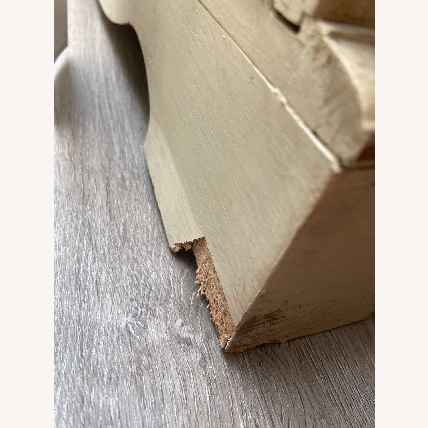 Light Brown Wood Bench - image-3