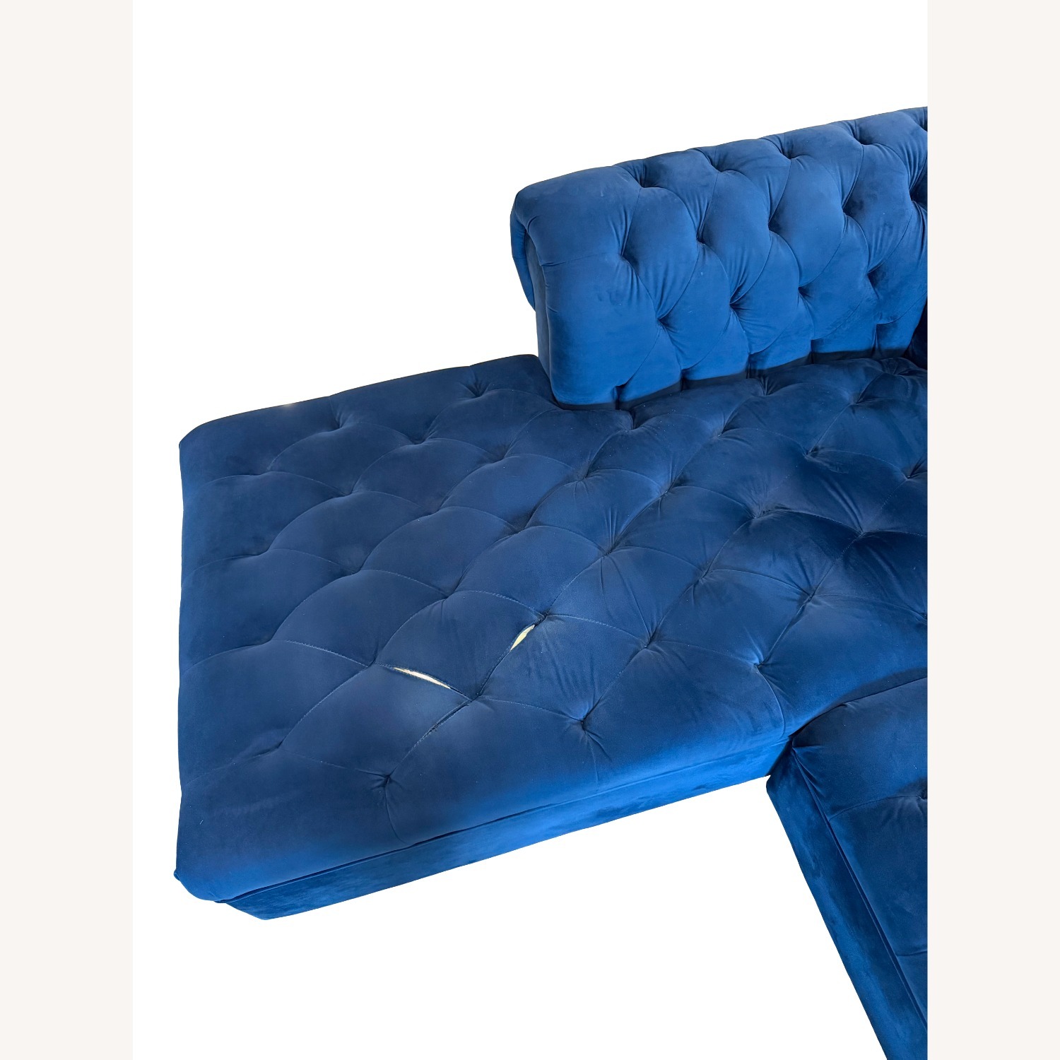 Blue Velvet 3+ Piece Sectional - image-3