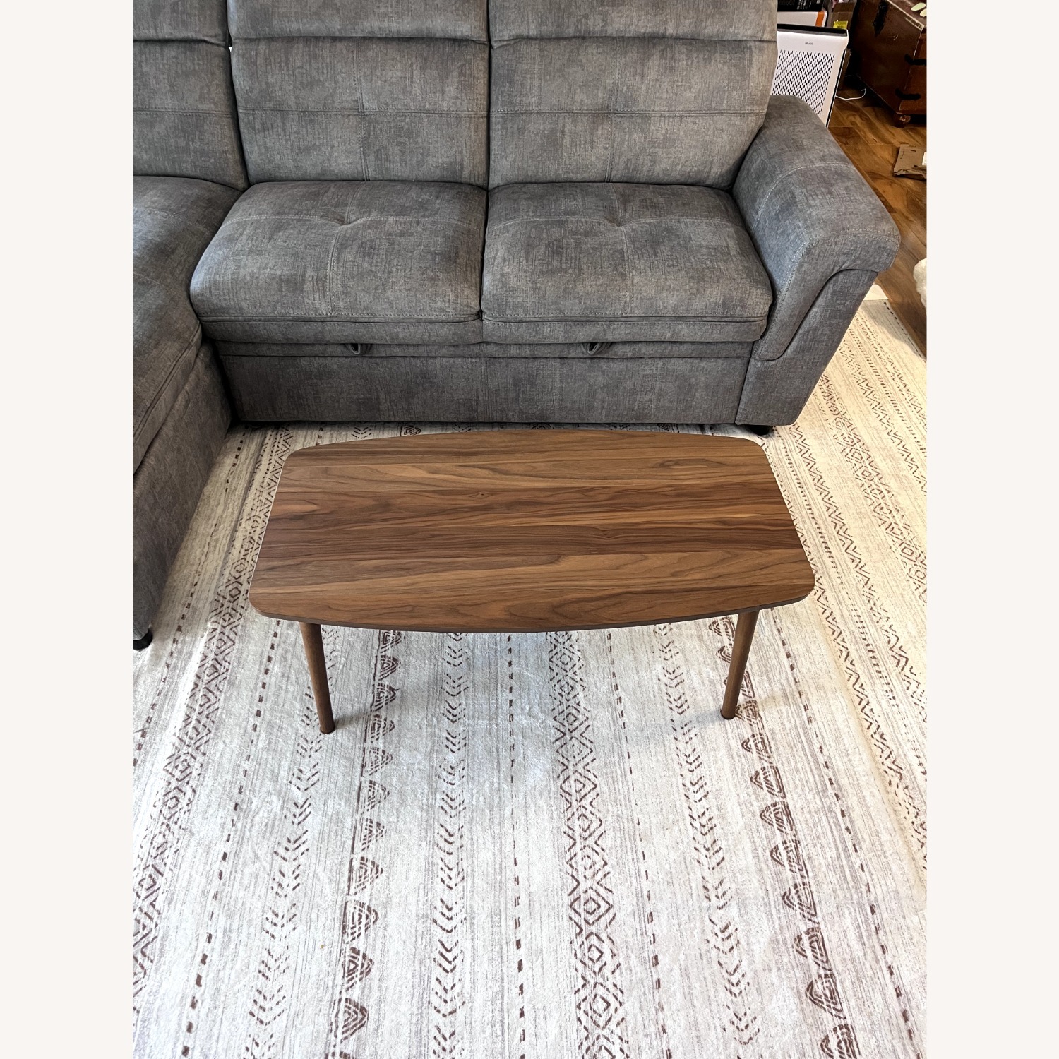 Azumaya Dark Brown Wood Coffee Table - image-4