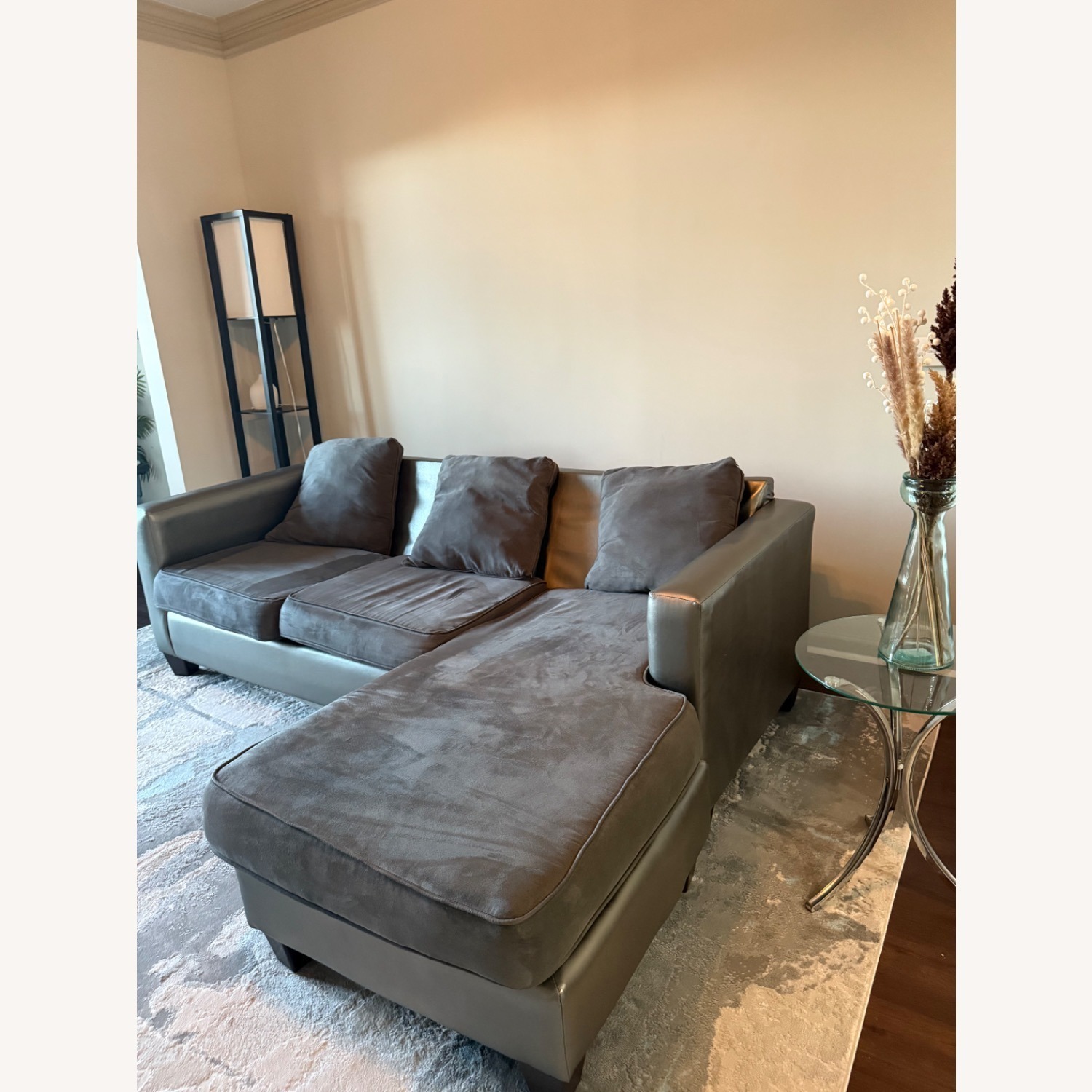 Dark Gray Polyurethane 3+ Piece Sectional - image-2