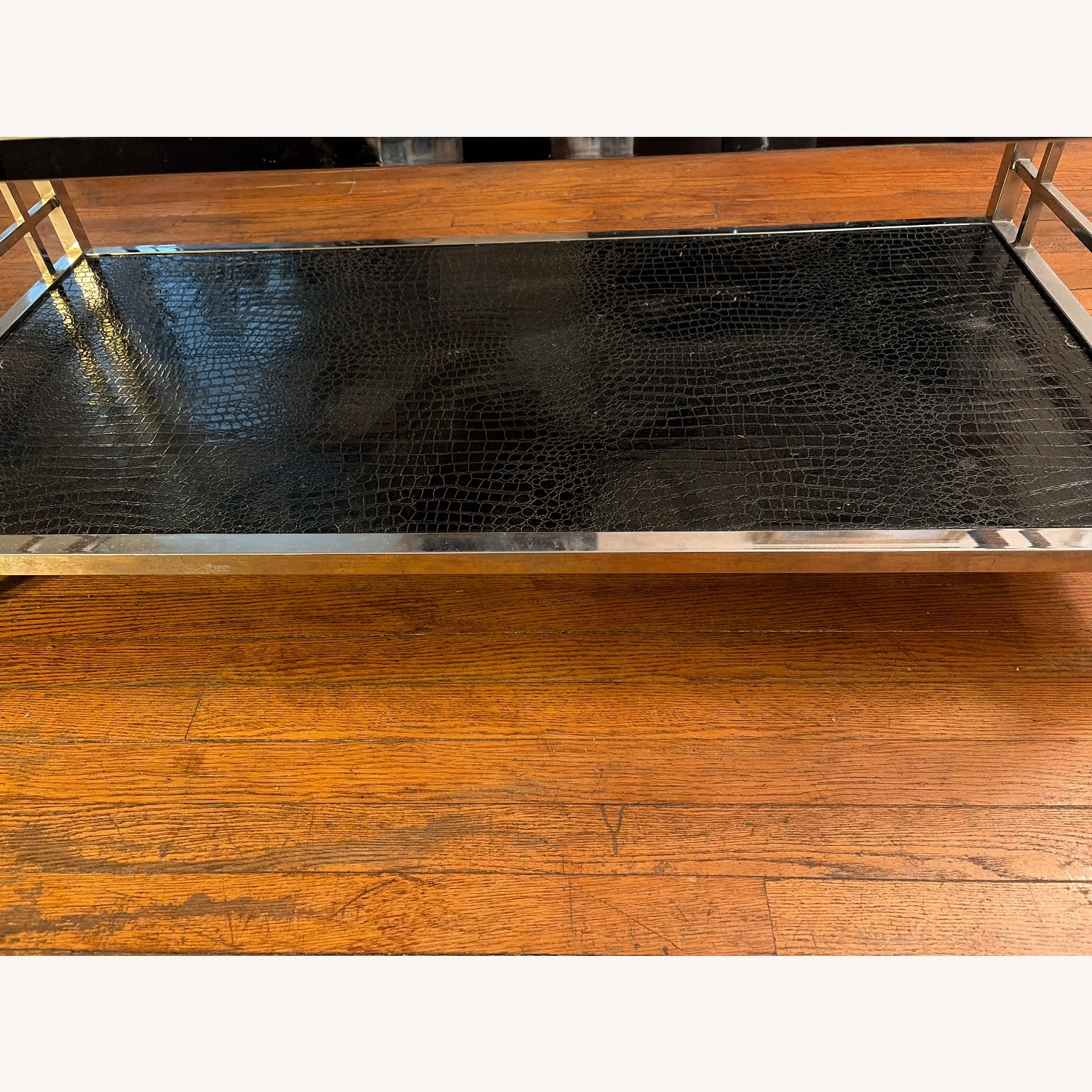 Raymour & Flanigan Transparent Wood Coffee Table - image-0
