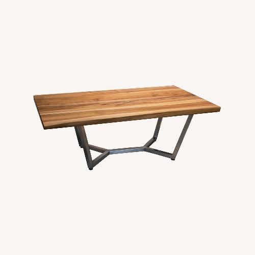 Used From The Source Kali Dark Brown Wood Coffee Table for sale on AptDeco