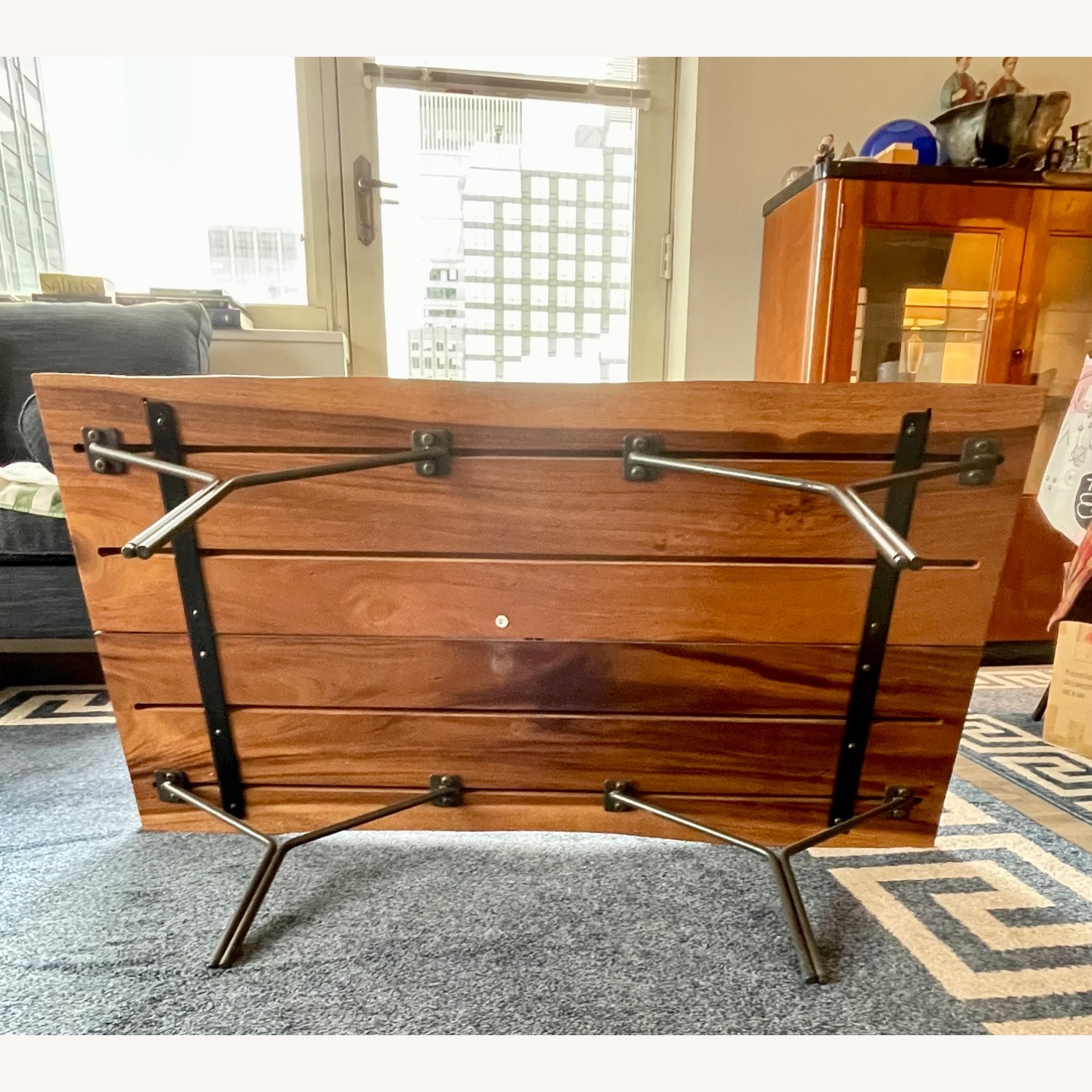 From The Source Kali Dark Brown Wood Coffee Table - image-5