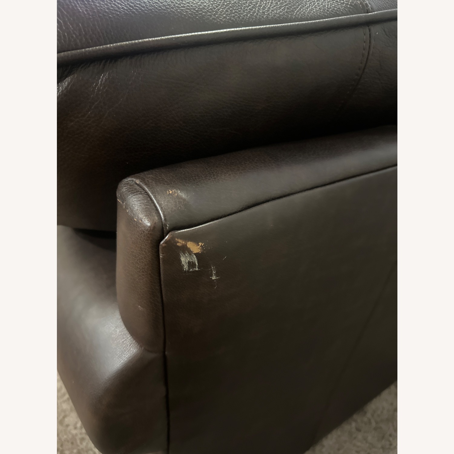 Arhaus Brown Leather Couch - image-4