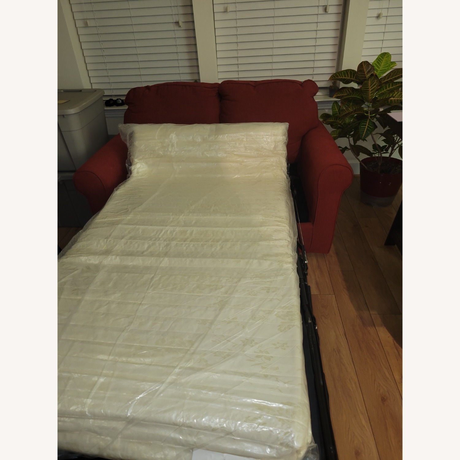 Ashley Furniture Red Fabric Sleeper Sofa - image-4