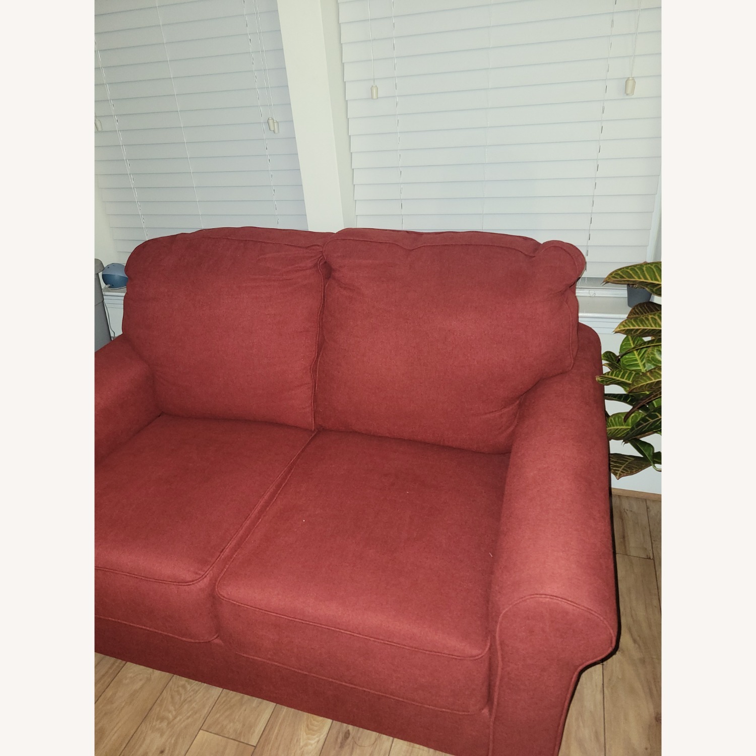 Ashley Furniture Red Fabric Sleeper Sofa - image-2