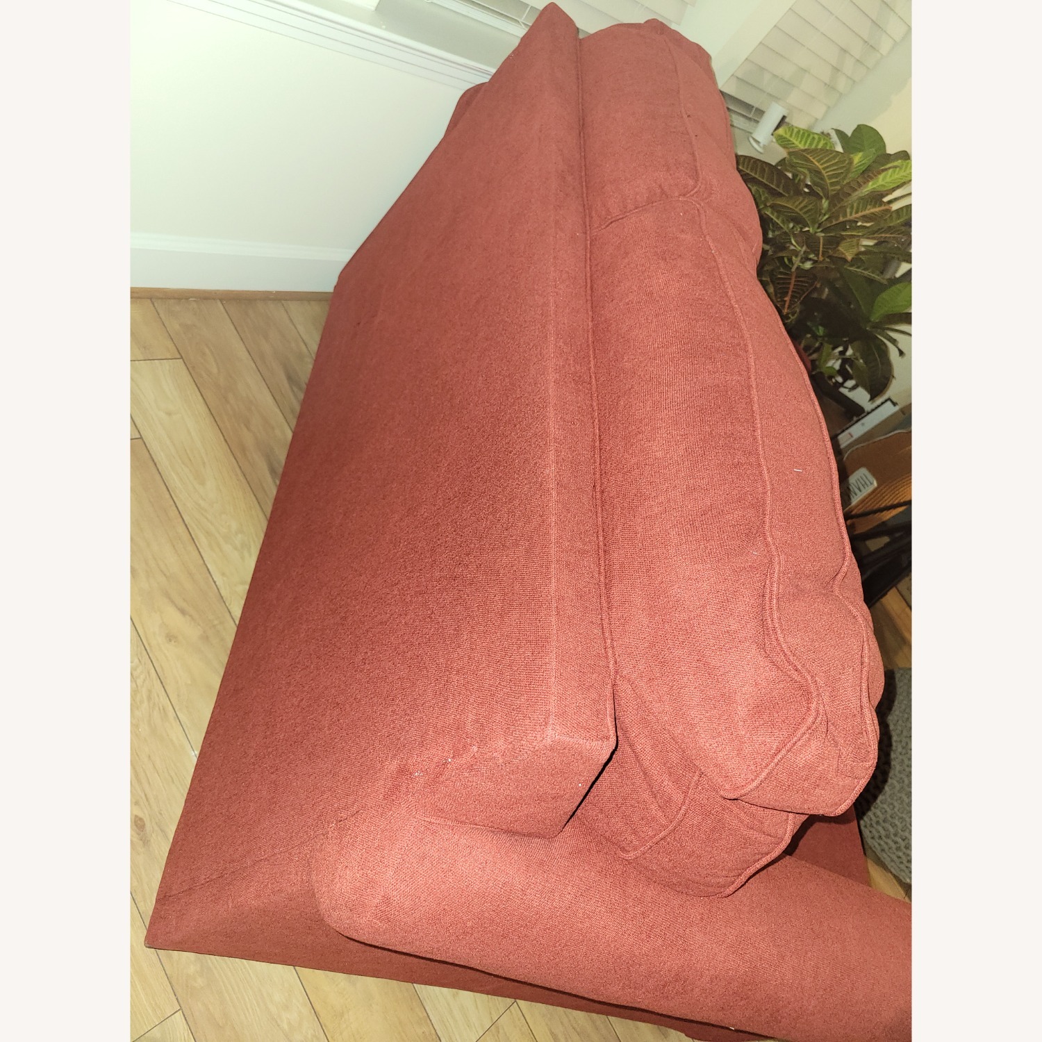 Ashley Furniture Red Fabric Sleeper Sofa - image-1