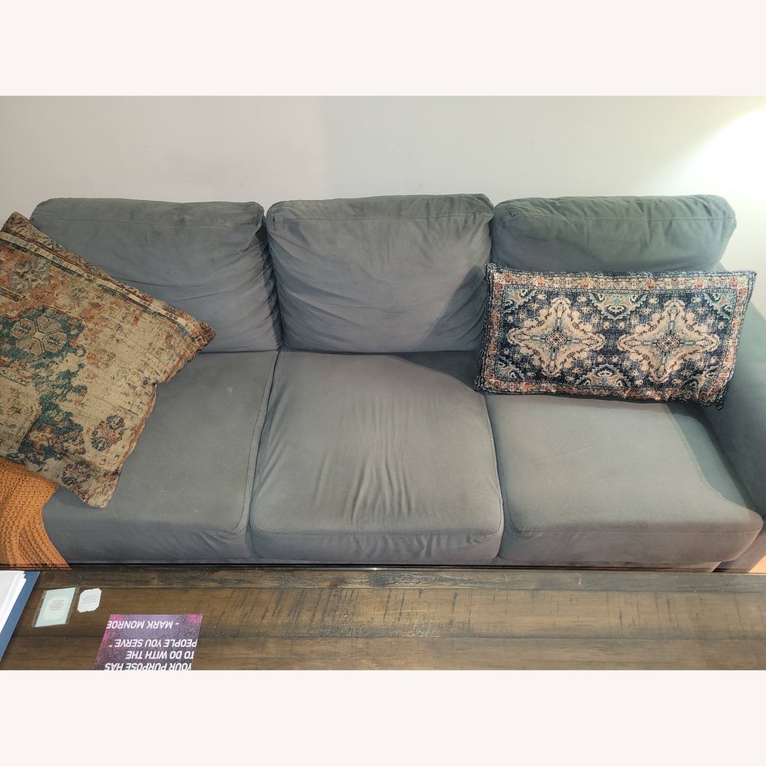 Wayfair Green Microsuede 3+ Seater Sofa - image-1