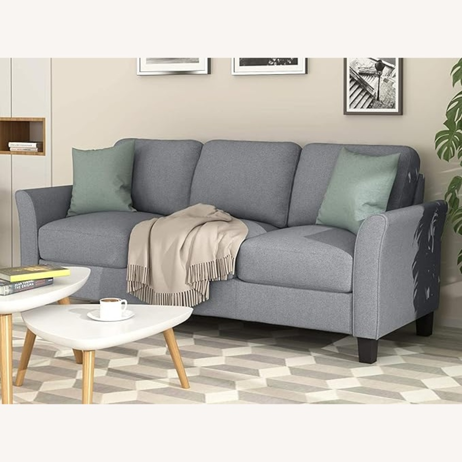 Wayfair Green Microsuede 3+ Seater Sofa - image-4
