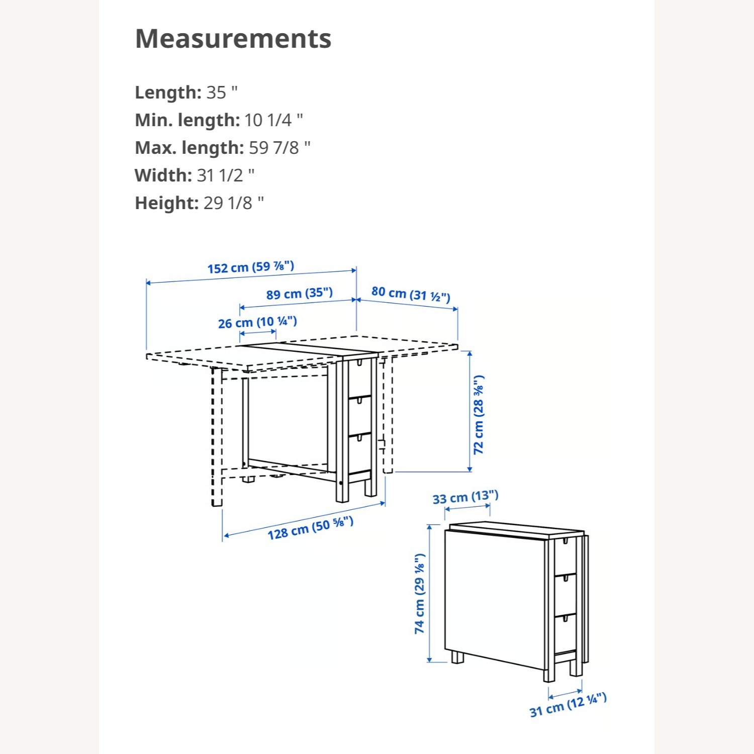IKEA Norden Natural Dining Table with 5 chairs - image-5