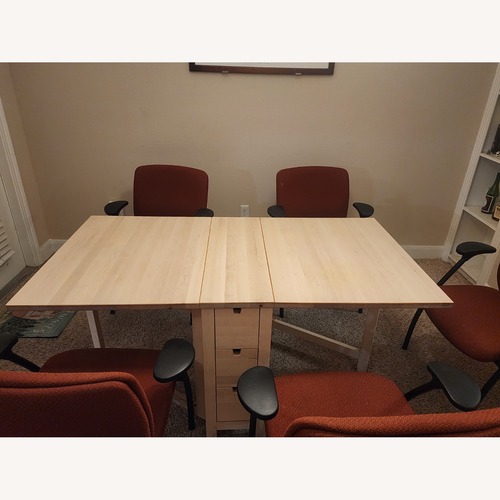 Used IKEA Norden Natural Dining Table with 5 chairs for sale on AptDeco
